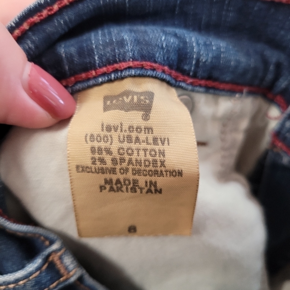 Vintage Levi's 512 Relaxed Fit Wide Leg Capri Jeans 8 Medium High Rise - Picture 4 of 4